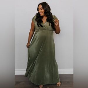 Athena Pleated Maxi Dress